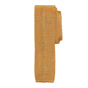 Solid Knit Tie - Gold